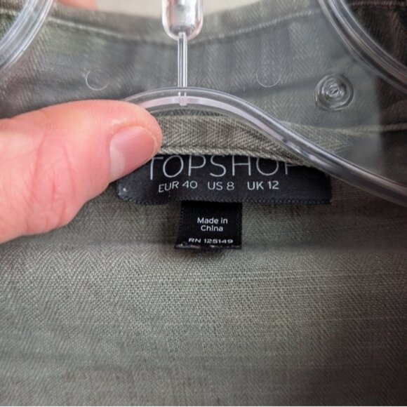 Topshop camouflage Sampson button up denim jacket - Picture 6 of 6